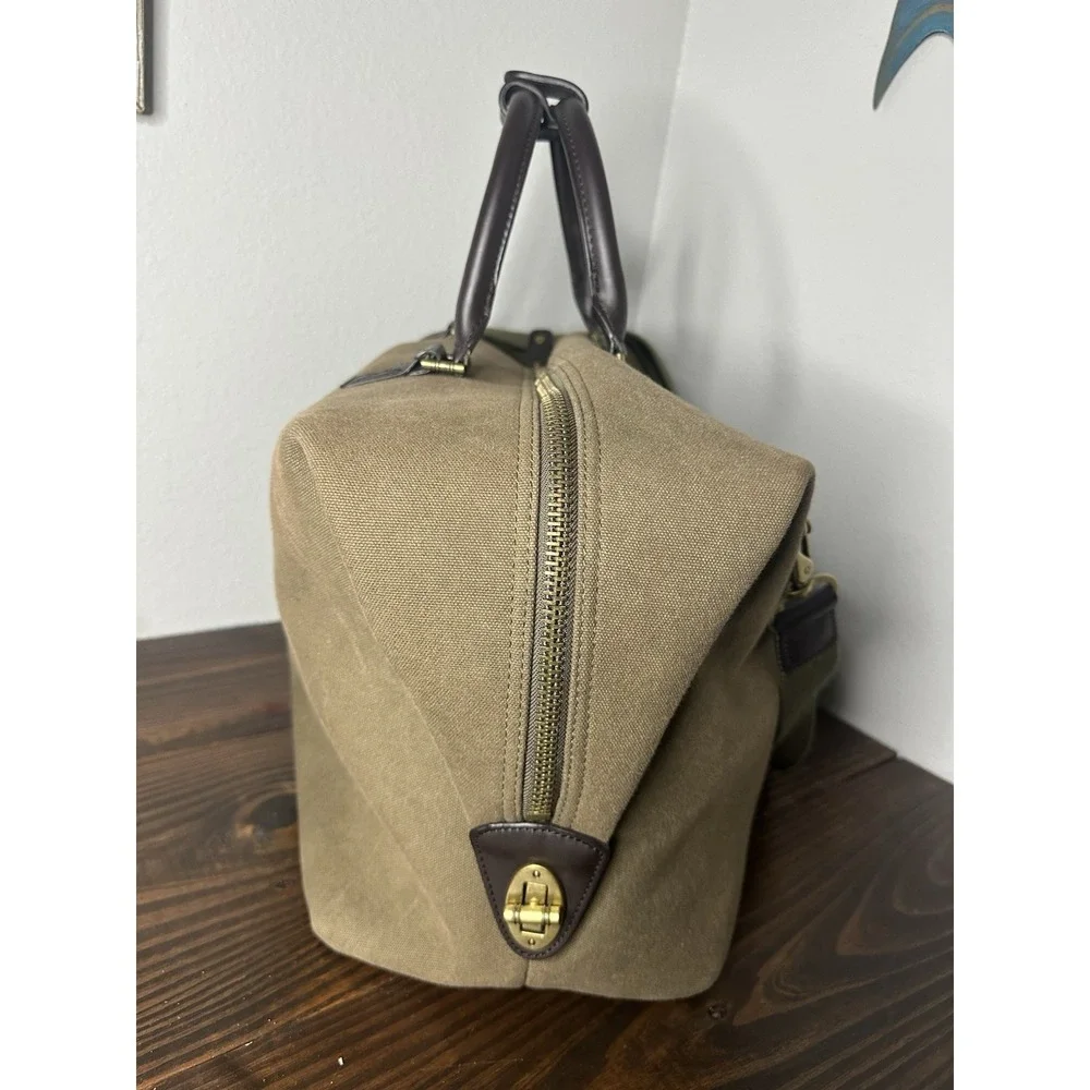 Tommy Bahama Canvas Duffle Bag Weekender Brown Travel Shoulder Carry On Luggage